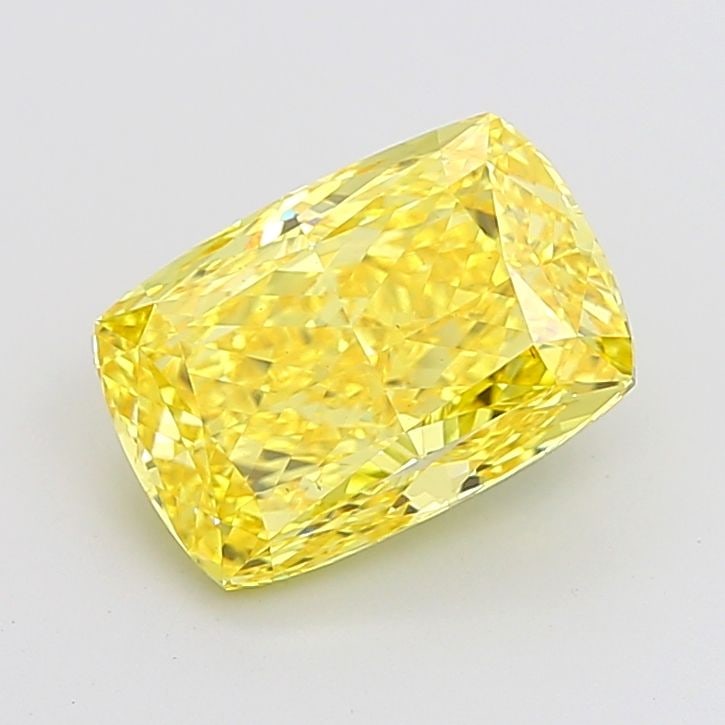 Loose Diamond - CUSHION MODIFIED 5.51ct Fancy Vivid Yellow VS1: Loose Diamond - CUSHION MODIFIED 5.51ct Fancy Vivid Yellow VS1 Source: This is a real non-mined Diamond that has been grown in a lab Shape: CUSHION MODIFIED Carats: 5.51 Color: Fancy Vivid Yellow Cert