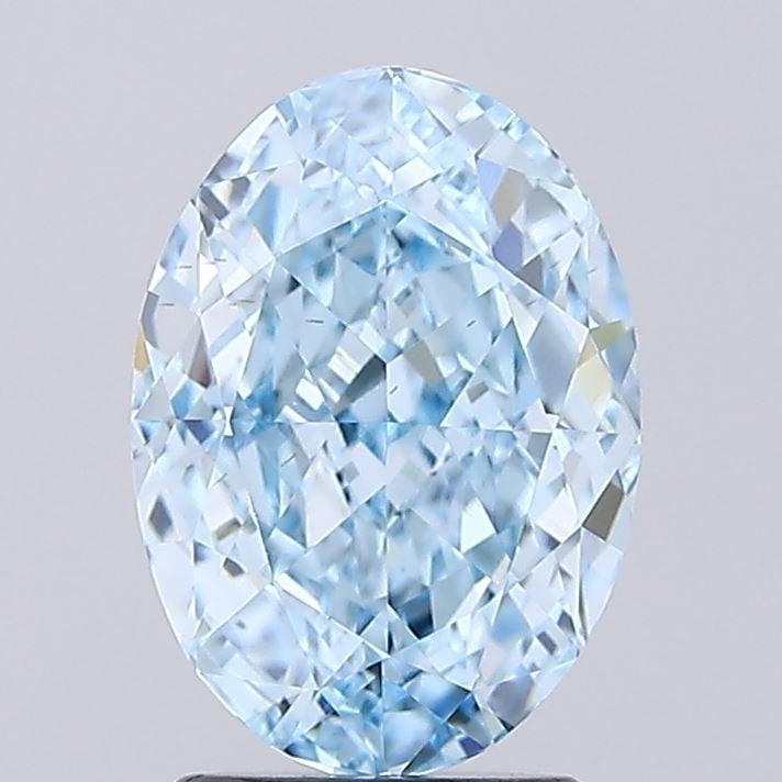 Loose Diamond - OVAL 3.01ct Fancy Vivid Blue VS1: Loose Diamond - OVAL 3.01ct Fancy Vivid Blue VS1 Source: This is a real non-mined Diamond that has been grown in a lab Shape: OVAL Carats: 3.01 Color: Fancy Vivid Blue Certification: IGI Video: