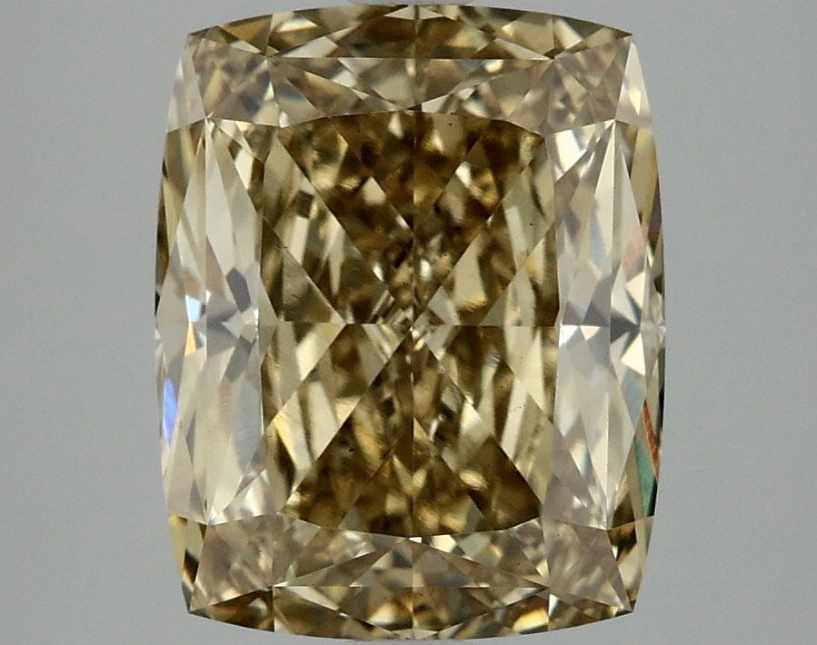 Loose Diamond - CUSHION MODIFIED 4.29ct Fancy Vivid Gray Yellow VS1: Loose Diamond - CUSHION MODIFIED 4.29ct Fancy Vivid Gray Yellow VS1 Source: This is a real non-mined Diamond that has been grown in a lab Shape: CUSHION MODIFIED Carats: 4.29 Color: Fancy Vivid Gray Y