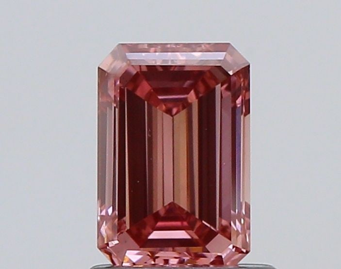 Loose Diamond - EMERALD 1.0ct Fancy Dark Reddish Pink VS1: Loose Diamond - EMERALD 1.0ct Fancy Dark Reddish Pink VS1 Source: This is a real non-mined Diamond that has been grown in a lab Shape: EMERALD Carats: 1.0 Color: Fancy Dark Reddish Pink Certification: