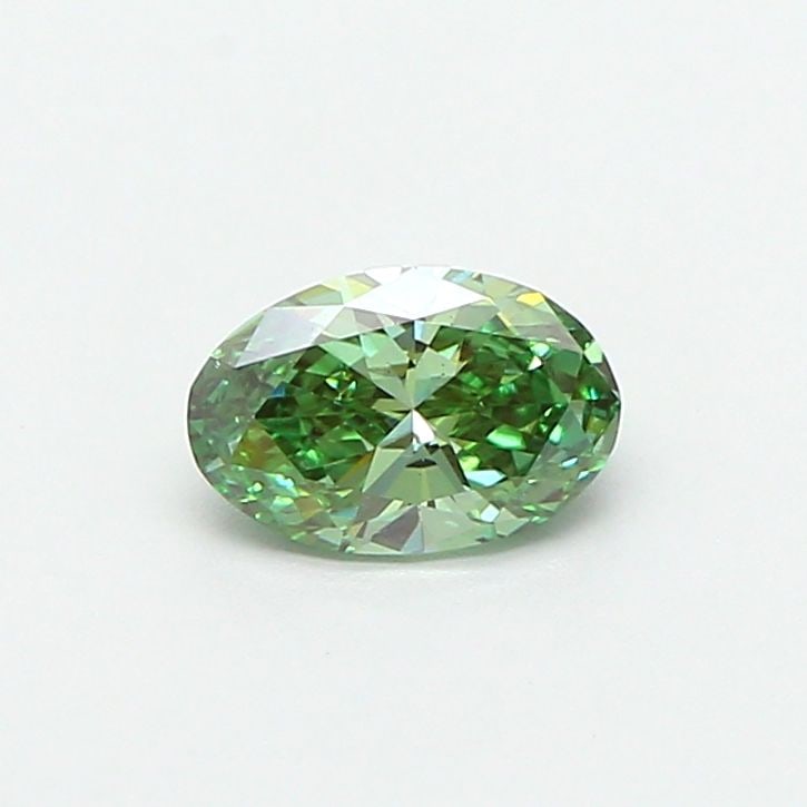 Loose Diamond - OVAL 0.54ct Fancy Vivid Green VS1: Loose Diamond - OVAL 0.54ct Fancy Vivid Green VS1 Source: This is a real non-mined Diamond that has been grown in a lab Shape: OVAL Carats: 0.54 Color: Fancy Vivid Green Certification: IGI Video: