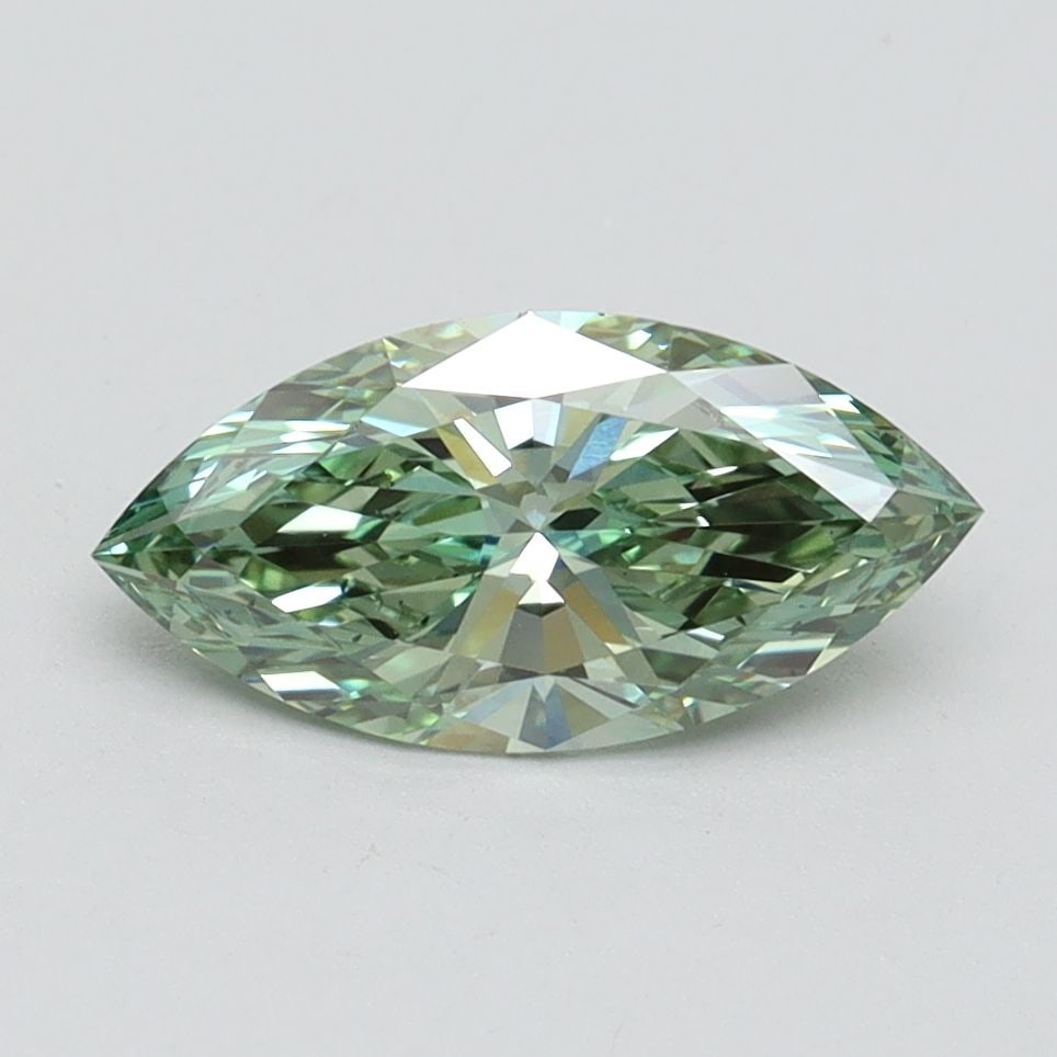 Loose Diamond - MARQUISE 1.12ct Fancy Intense Green VS2: Loose Diamond - MARQUISE 1.12ct Fancy Intense Green VS2 Source: This is a real non-mined Diamond that has been grown in a lab Shape: MARQUISE Carats: 1.12 Color: Fancy Intense Green Certification: IGI