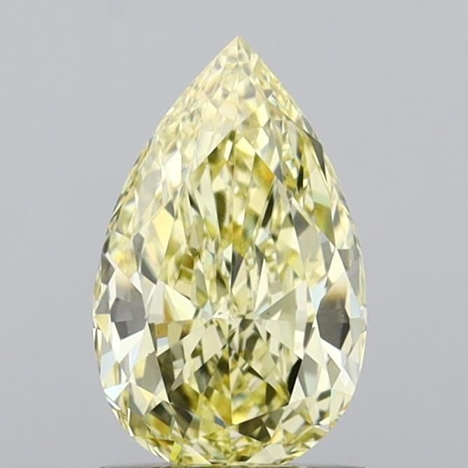 Loose Diamond - PEAR 1.06ct Fancy Light Yellow VVS2: Loose Diamond - PEAR 1.06ct Fancy Light Yellow VVS2 Source: This is a real non-mined Diamond that has been grown in a lab Shape: PEAR Carats: 1.06 Color: Fancy Light Yellow Certification: IGI Video: