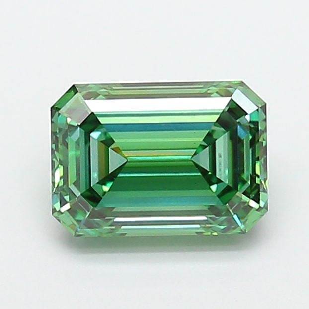 Loose Diamond - EMERALD 3.04ct Fancy Vivid Green VS1: Loose Diamond - EMERALD 3.04ct Fancy Vivid Green VS1 Source: This is a real non-mined Diamond that has been grown in a lab Shape: EMERALD Carats: 3.04 Color: Fancy Vivid Green Certification: IGI Video