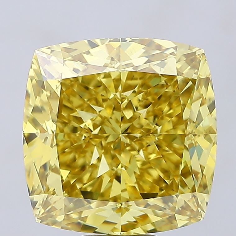Loose Diamond - CUSHION MODIFIED 21.1ct Fancy Vivid Yellow VS1: Loose Diamond - CUSHION MODIFIED 21.1ct Fancy Vivid Yellow VS1 Source: This is a real non-mined Diamond that has been grown in a lab Shape: CUSHION MODIFIED Carats: 21.1 Color: Fancy Vivid Yellow Cert