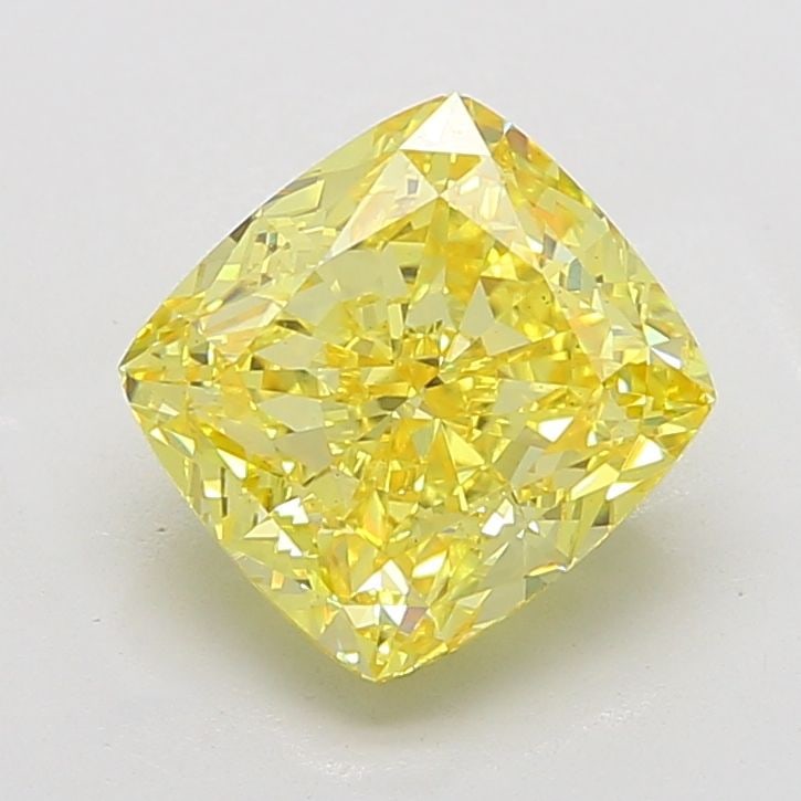 Loose Diamond - CUSHION MODIFIED 6.02ct Fancy Vivid Yellow VS1: Loose Diamond - CUSHION MODIFIED 6.02ct Fancy Vivid Yellow VS1 Source: This is a real non-mined Diamond that has been grown in a lab Shape: CUSHION MODIFIED Carats: 6.02 Color: Fancy Vivid Yellow Cert