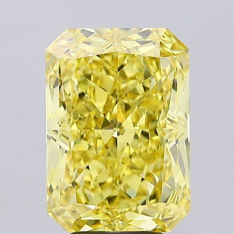 Loose Diamond - RADIANT 5.52ct Fancy Vivid Yellow VS1: Loose Diamond - RADIANT 5.52ct Fancy Vivid Yellow VS1 Source: This is a real non-mined Diamond that has been grown in a lab Shape: RADIANT Carats: 5.52 Color: Fancy Vivid Yellow Certification: IGI Vid