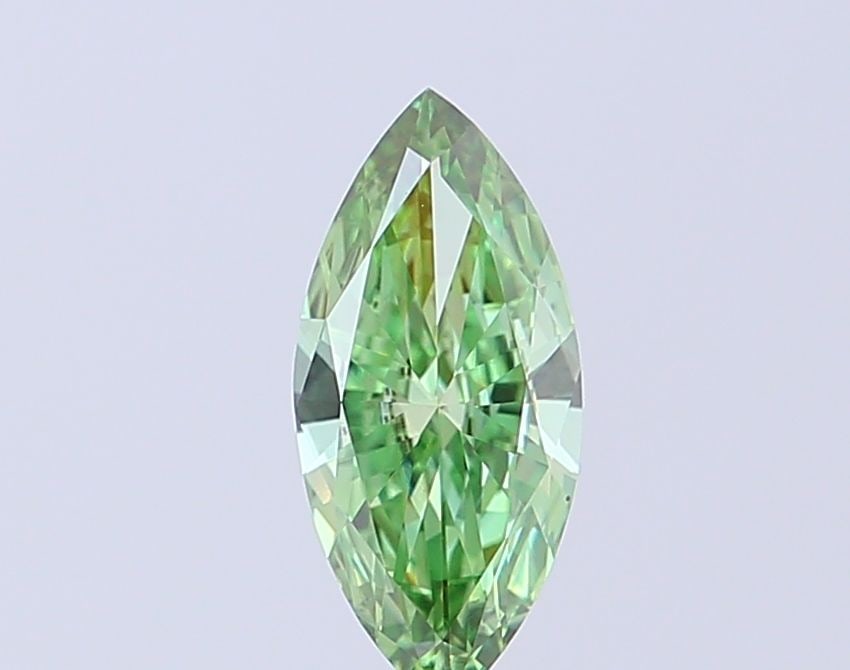 Loose Diamond - MARQUISE 0.52ct Fancy Vivid Green VS1: Loose Diamond - MARQUISE 0.52ct Fancy Vivid Green VS1 Source: This is a real non-mined Diamond that has been grown in a lab Shape: MARQUISE Carats: 0.52 Color: Fancy Vivid Green Certification: IGI The