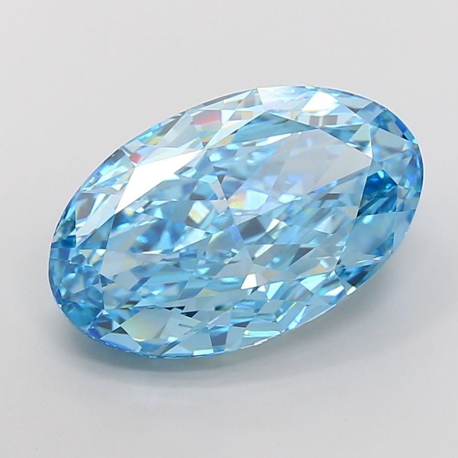 Loose Diamond - OVAL 17.1ct Fancy Vivid Blue VS1: Loose Diamond - OVAL 17.1ct Fancy Vivid Blue VS1 Source: This is a real non-mined Diamond that has been grown in a lab Shape: OVAL Carats: 17.1 Color: Fancy Vivid Blue Certification: IGI Video: