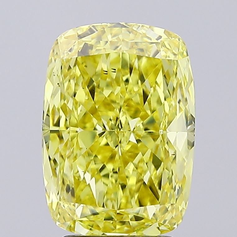 Loose Diamond - CUSHION MODIFIED 4.01ct Fancy Vivid Yellow VS1: Loose Diamond - CUSHION MODIFIED 4.01ct Fancy Vivid Yellow VS1 Source: This is a real non-mined Diamond that has been grown in a lab Shape: CUSHION MODIFIED Carats: 4.01 Color: Fancy Vivid Yellow Cert