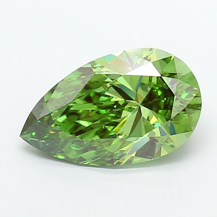Loose Diamond - PEAR 3.02ct Fancy Vivid Green VS1: Loose Diamond - PEAR 3.02ct Fancy Vivid Green VS1 Source: This is a real non-mined Diamond that has been grown in a lab Shape: PEAR Carats: 3.02 Color: Fancy Vivid Green Certification: IGI Video: