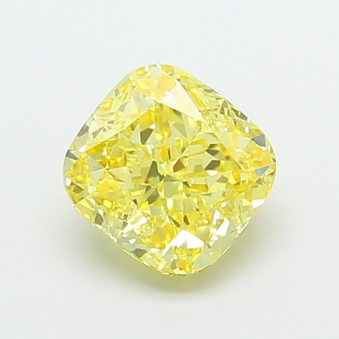 Loose Diamond - CUSHION MODIFIED 2.8ct Fancy Vivid Yellow VS1: Loose Diamond - CUSHION MODIFIED 2.8ct Fancy Vivid Yellow VS1 Source: This is a real non-mined Diamond that has been grown in a lab Shape: CUSHION MODIFIED Carats: 2.8 Color: Fancy Vivid Yellow Certif