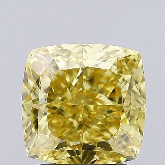 Loose Diamond - CUSHION MODIFIED 2.61ct Fancy Vivid Yellow VS1: Loose Diamond - CUSHION MODIFIED 2.61ct Fancy Vivid Yellow VS1 Source: This is a real non-mined Diamond that has been grown in a lab Shape: CUSHION MODIFIED Carats: 2.61 Color: Fancy Vivid Yellow Cert