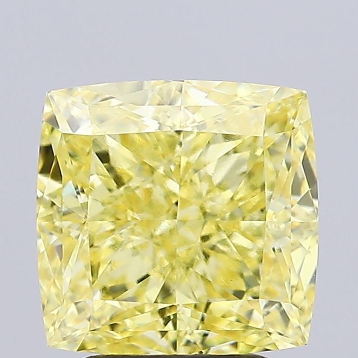 Loose Diamond - CUSHION MODIFIED 3.53ct Fancy Intense Yellow VVS2: Loose Diamond - CUSHION MODIFIED 3.53ct Fancy Intense Yellow VVS2 Source: This is a real non-mined Diamond that has been grown in a lab Shape: CUSHION MODIFIED Carats: 3.53 Color: Fancy Intense Yellow