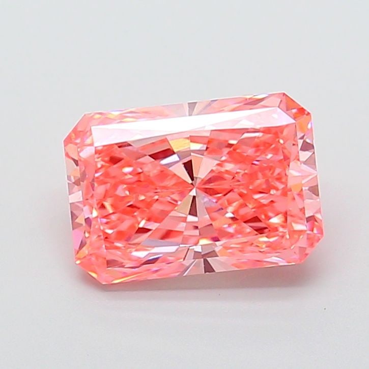 Loose Diamond - RADIANT 3.49ct Fancy Vivid Pink VVS2: Loose Diamond - RADIANT 3.49ct Fancy Vivid Pink VVS2 Source: This is a real non-mined Diamond that has been grown in a lab Shape: RADIANT Carats: 3.49 Color: Fancy Vivid Pink Certification: IGI Video: