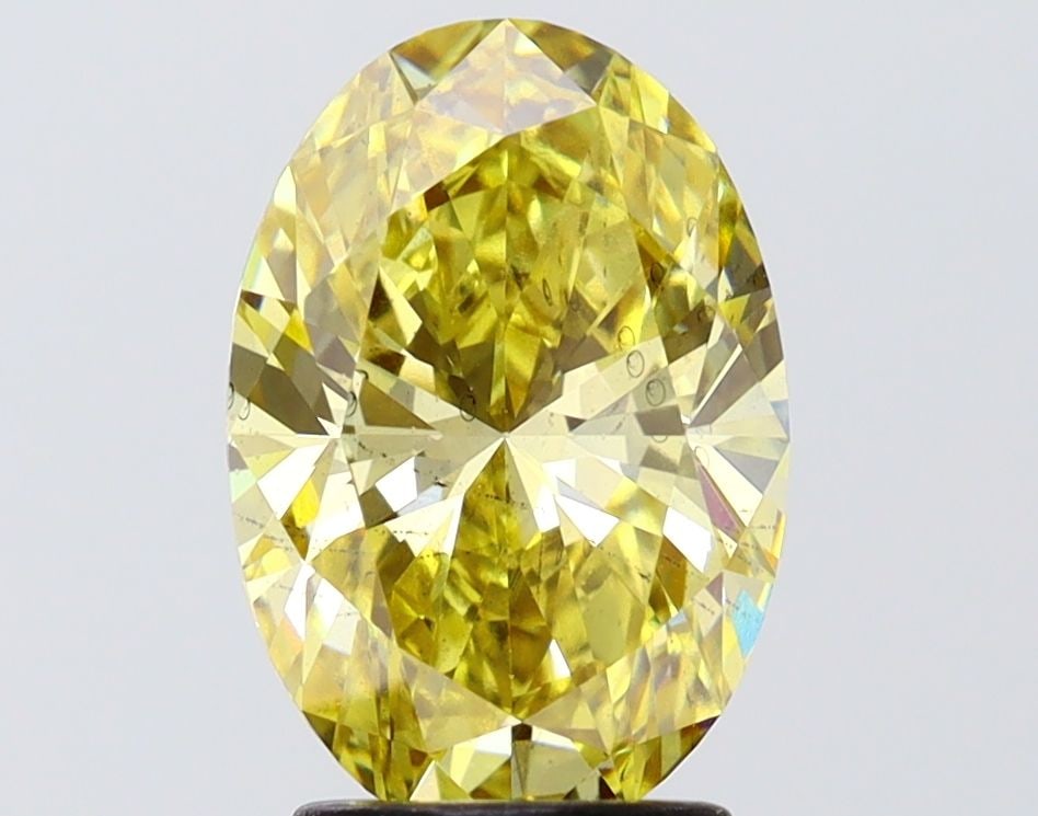 Loose Diamond - OVAL 2.53ct Fancy Intense Yellow SI1: Loose Diamond - OVAL 2.53ct Fancy Intense Yellow SI1 Source: This is a real non-mined Diamond that has been grown in a lab Shape: OVAL Carats: 2.53 Color: Fancy Intense Yellow Certification: IGI