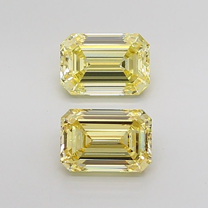 Loose Diamond - EMERALD 1.21ct Fancy Intense Yellow VVS2: Loose Diamond - EMERALD 1.21ct Fancy Intense Yellow VVS2 Source: This is a real non-mined Diamond that has been grown in a lab Shape: EMERALD Carats: 1.21 Color: Fancy Intense Yellow Certification: IG