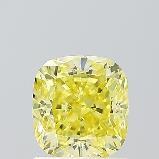 Loose Diamond - CUSHION MODIFIED 1.32ct Fancy Vivid Yellow VVS2: Loose Diamond - CUSHION MODIFIED 1.32ct Fancy Vivid Yellow VVS2 Source: This is a real non-mined Diamond that has been grown in a lab Shape: CUSHION MODIFIED Carats: 1.32 Color: Fancy Vivid Yellow Cer