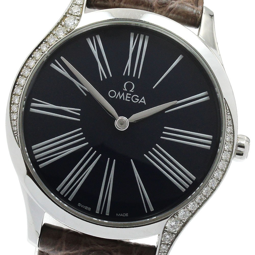 OMEGA De Ville Tresor 428.18.36.60.03.001 Womens Quartz Diamond Bezel Watch: OMEGA De Ville Tresor 428.18.36.60.03.001 Womens Quartz Diamond Bezel Watch Omega De Ville Tresor ladies wristwatch with a diamond bezel and quartz movement. This women's watch features a stainless st