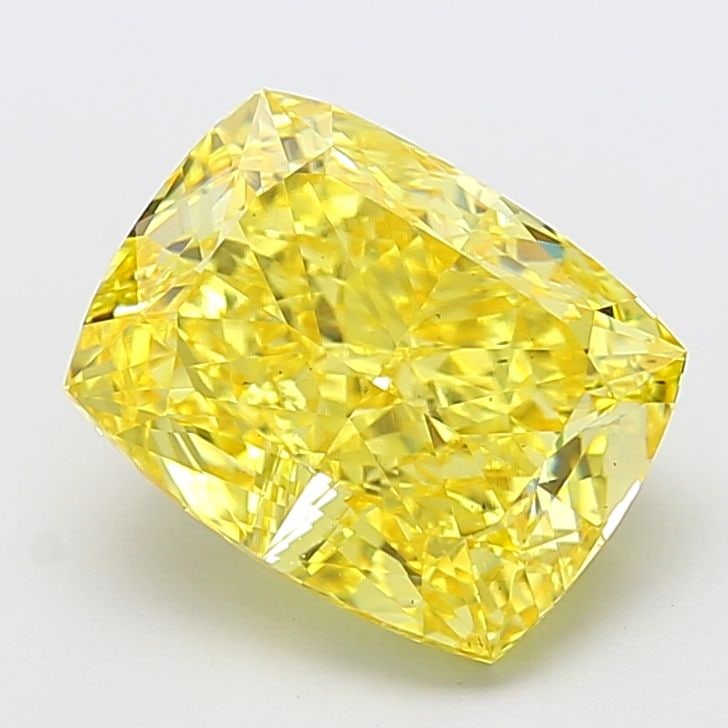 Loose Diamond - CUSHION MODIFIED 6.09ct Fancy Vivid Yellow VS2: Loose Diamond - CUSHION MODIFIED 6.09ct Fancy Vivid Yellow VS2 Source: This is a real non-mined Diamond that has been grown in a lab Shape: CUSHION MODIFIED Carats: 6.09 Color: Fancy Vivid Yellow Cert