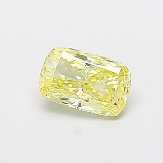 Loose Diamond - CUSHION MODIFIED 0.66ct Fancy Intense Yellow VS2: Loose Diamond - CUSHION MODIFIED 0.66ct Fancy Intense Yellow VS2 Source: This is a real non-mined Diamond that has been grown in a lab Shape: CUSHION MODIFIED Carats: 0.66 Color: Fancy Intense Yellow 