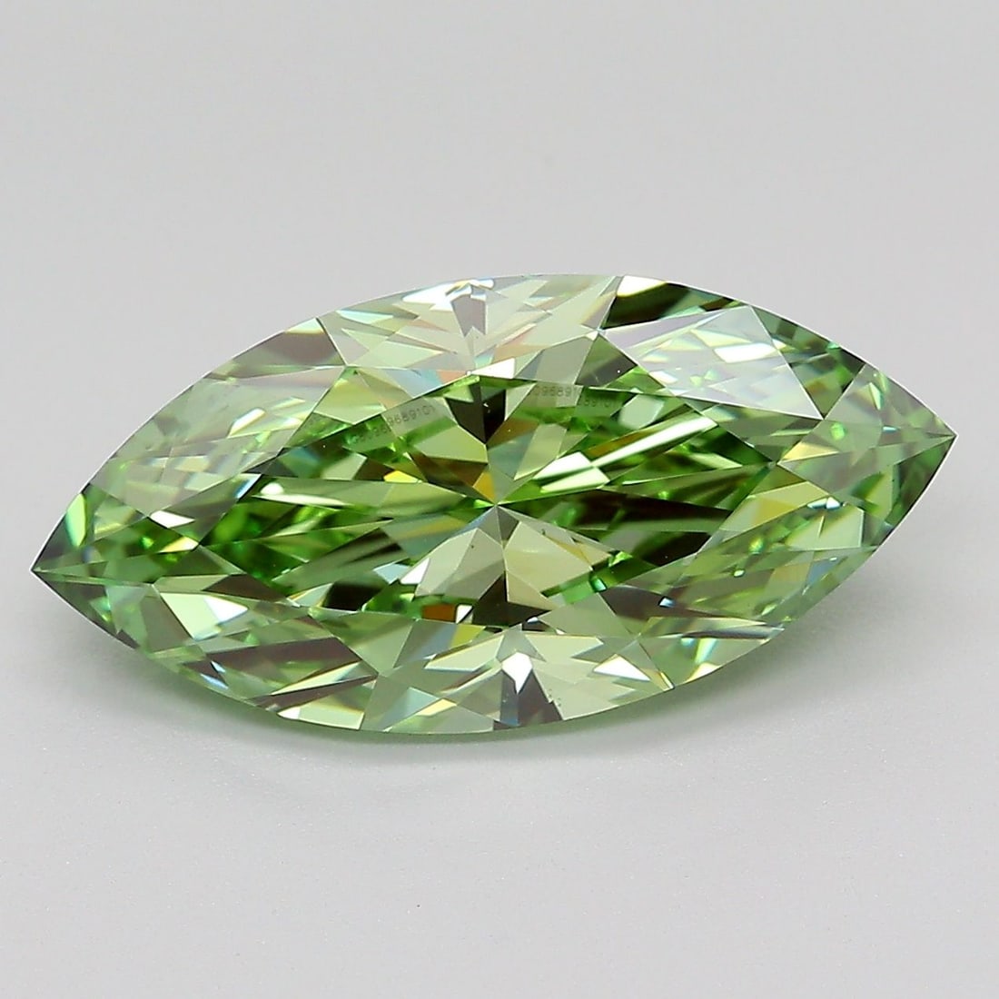 Loose Diamond - MARQUISE 4.01ct Fancy Vivid Green VS1: Loose Diamond - MARQUISE 4.01ct Fancy Vivid Green VS1 Source: This is a real non-mined Diamond that has been grown in a lab Shape: MARQUISE Carats: 4.01 Color: Fancy Vivid Green Certification: IGI The