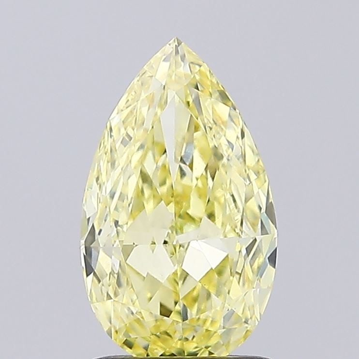 Loose Diamond - PEAR 1.21ct Fancy Intense Yellow VVS2: Loose Diamond - PEAR 1.21ct Fancy Intense Yellow VVS2 Source: This is a real non-mined Diamond that has been grown in a lab Shape: PEAR Carats: 1.21 Color: Fancy Intense Yellow Certification: IGI The