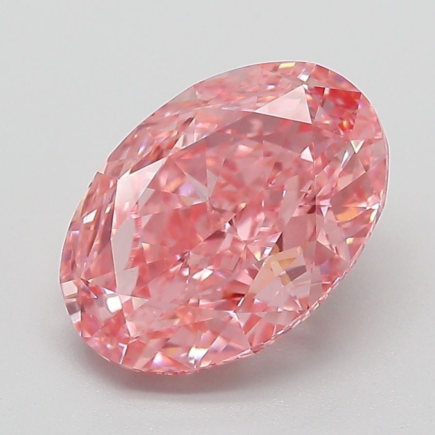 Loose Diamond - OVAL 3.15ct Fancy Vivid Pink VVS2: Loose Diamond - OVAL 3.15ct Fancy Vivid Pink VVS2 Source: This is a real non-mined Diamond that has been grown in a lab Shape: OVAL Carats: 3.15 Color: Fancy Vivid Pink Certification: IGI The Diamond 