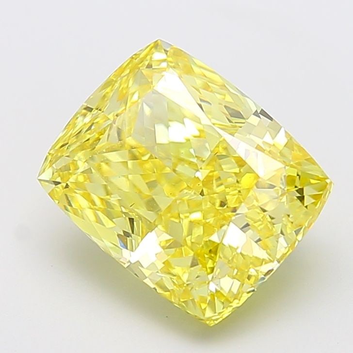 Loose Diamond - CUSHION MODIFIED 6.04ct Fancy Vivid Yellow VS2: Loose Diamond - CUSHION MODIFIED 6.04ct Fancy Vivid Yellow VS2 Source: This is a real non-mined Diamond that has been grown in a lab Shape: CUSHION MODIFIED Carats: 6.04 Color: Fancy Vivid Yellow Cert