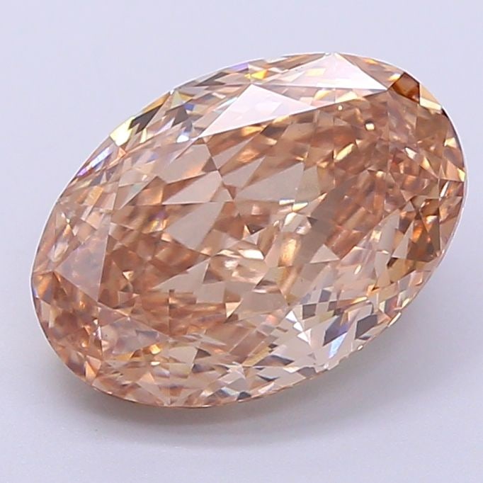 Loose Diamond - OVAL 3.12ct Fancy Light Brown VS1: Loose Diamond - OVAL 3.12ct Fancy Light Brown VS1 Source: This is a real non-mined Diamond that has been grown in a lab Shape: OVAL Carats: 3.12 Color: Fancy Light Brown Certification: IGI Video: