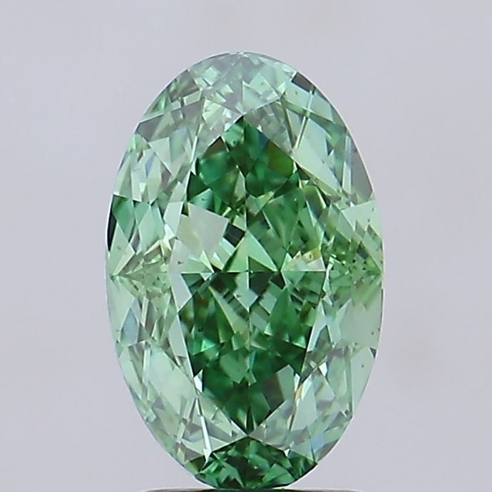 Loose Diamond - OVAL 3.0ct Fancy Vivid Green VS2: Loose Diamond - OVAL 3.0ct Fancy Vivid Green VS2 Source: This is a real non-mined Diamond that has been grown in a lab Shape: OVAL Carats: 3.0 Color: Fancy Vivid Green Certification: IGI Video: