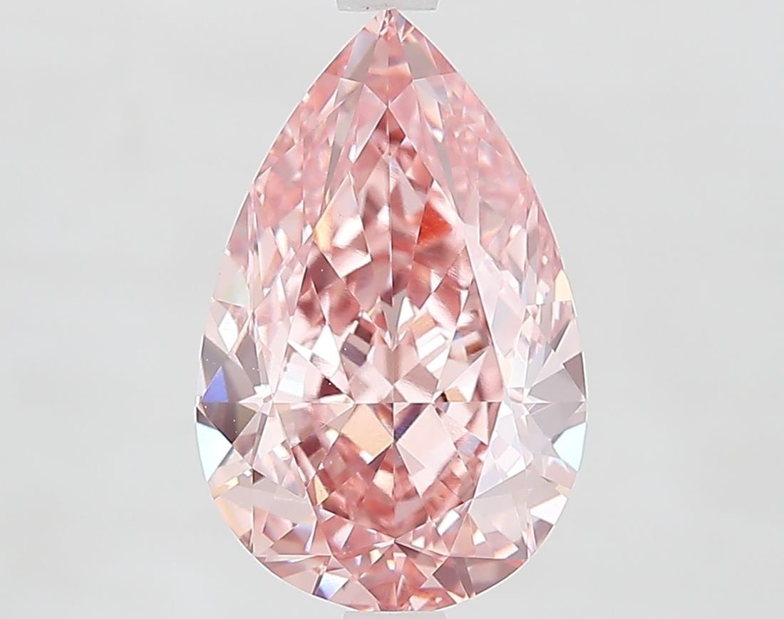 Loose Diamond - PEAR 4.02ct Fancy Vivid Pink VS1: Loose Diamond - PEAR 4.02ct Fancy Vivid Pink VS1 Source: This is a real non-mined Diamond that has been grown in a lab Shape: PEAR Carats: 4.02 Color: Fancy Vivid Pink Certification: IGI Video: