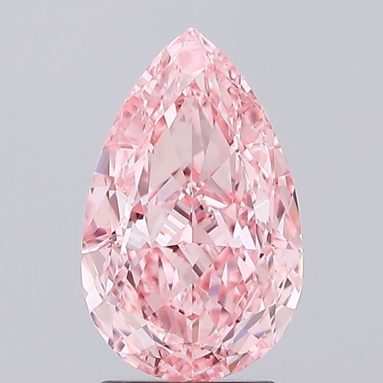 Loose Diamond - PEAR 3.05ct Fancy Vivid Pink VVS2: Loose Diamond - PEAR 3.05ct Fancy Vivid Pink VVS2 Source: This is a real non-mined Diamond that has been grown in a lab Shape: PEAR Carats: 3.05 Color: Fancy Vivid Pink Certification: IGI Video: