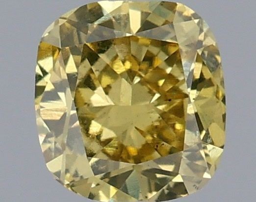Loose Diamond - CUSHION BRILLIANT 0.52ct Fancy Intense Yellow VS2: Loose Diamond - CUSHION BRILLIANT 0.52ct Fancy Intense Yellow VS2 Source: This is a real non-mined Diamond that has been grown in a lab Shape: CUSHION BRILLIANT Carats: 0.52 Color: Fancy Intense Yello