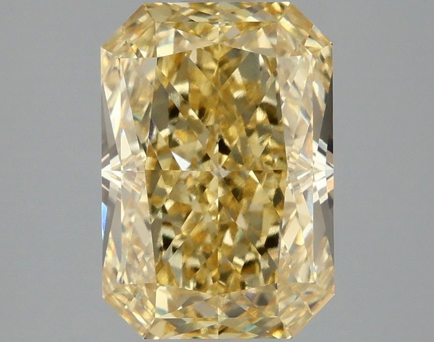 Loose Diamond - RADIANT 3.1ct Fancy Intense Yellow VVS2: Loose Diamond - RADIANT 3.1ct Fancy Intense Yellow VVS2 Source: This is a real non-mined Diamond that has been grown in a lab Shape: RADIANT Carats: 3.1 Color: Fancy Intense Yellow Certification: IGI 