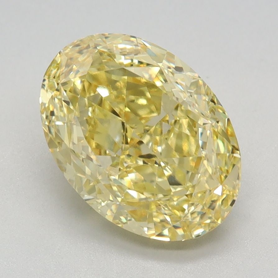 Loose Diamond - OVAL 2.29ct Fancy Vivid Yellow VVS2: Loose Diamond - OVAL 2.29ct Fancy Vivid Yellow VVS2 Source: This is a real non-mined Diamond that has been grown in a lab Shape: OVAL Carats: 2.29 Color: Fancy Vivid Yellow Certification: IGI Video: