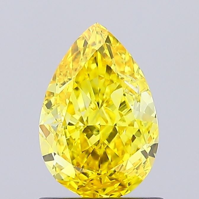 Loose Diamond - PEAR 1.0ct Fancy Vivid Yellow VS2: Loose Diamond - PEAR 1.0ct Fancy Vivid Yellow VS2 Source: This is a real non-mined Diamond that has been grown in a lab Shape: PEAR Carats: 1.0 Color: Fancy Vivid Yellow Certification: NONE Video: