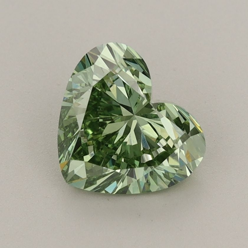 Loose Diamond - HEART 1.32ct Fancy Vivid Green VS1: Loose Diamond - HEART 1.32ct Fancy Vivid Green VS1 Source: This is a real non-mined Diamond that has been grown in a lab Shape: HEART Carats: 1.32 Color: Fancy Vivid Green Certification: IGI Video: