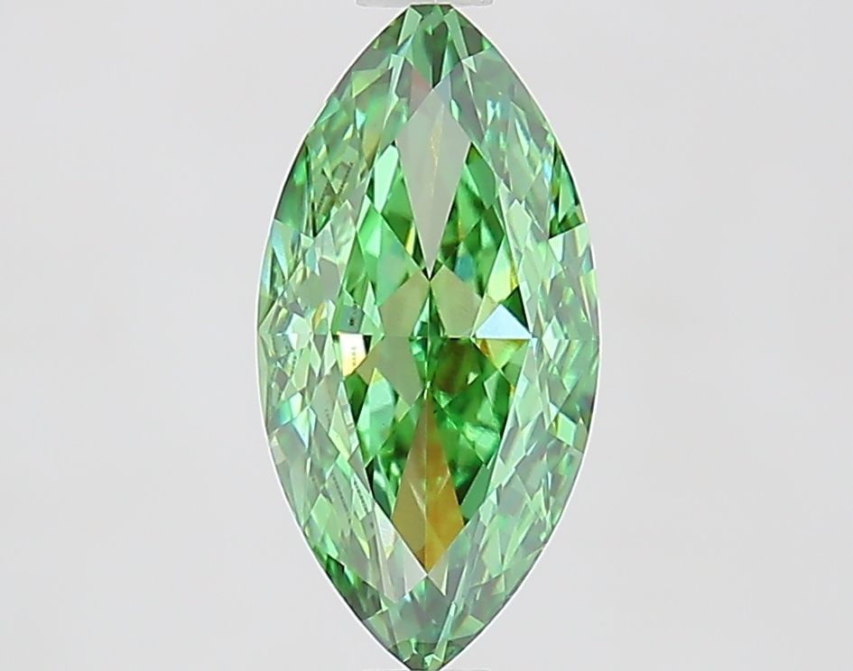Loose Diamond - MARQUISE 1.6ct Fancy Vivid Green VVS2: Loose Diamond - MARQUISE 1.6ct Fancy Vivid Green VVS2 Source: This is a real non-mined Diamond that has been grown in a lab Shape: MARQUISE Carats: 1.6 Color: Fancy Vivid Green Certification: IGI Vide