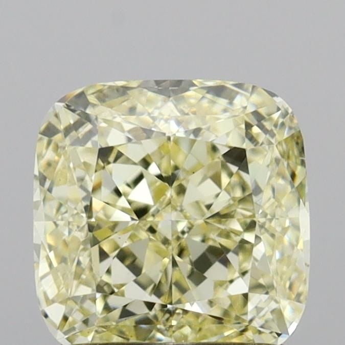 Loose Diamond - CUSHION MODIFIED 1.16ct Fancy Light Yellow VS1: Loose Diamond - CUSHION MODIFIED 1.16ct Fancy Light Yellow VS1 Source: This is a real non-mined Diamond that has been grown in a lab Shape: CUSHION MODIFIED Carats: 1.16 Color: Fancy Light Yellow Cert