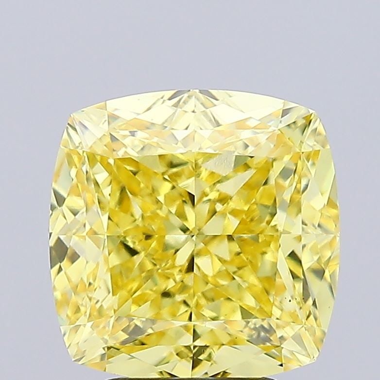 Loose Diamond - CUSHION MODIFIED 4.57ct Fancy Intense Yellow VS2: Loose Diamond - CUSHION MODIFIED 4.57ct Fancy Intense Yellow VS2 Source: This is a real non-mined Diamond that has been grown in a lab Shape: CUSHION MODIFIED Carats: 4.57 Color: Fancy Intense Yellow 