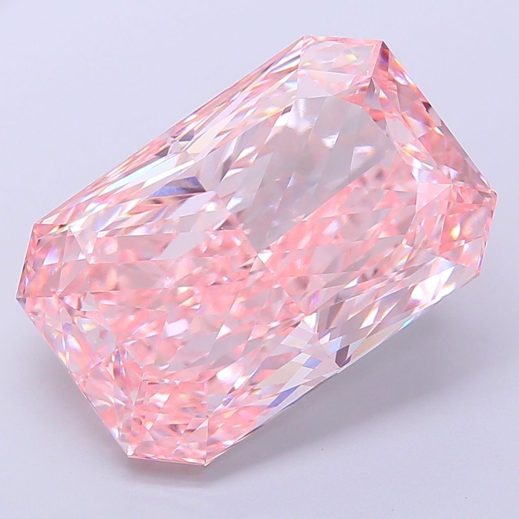 Loose Diamond - RADIANT 10.99ct Fancy Intense Pink VVS2: Loose Diamond - RADIANT 10.99ct Fancy Intense Pink VVS2 Source: This is a real non-mined Diamond that has been grown in a lab Shape: RADIANT Carats: 10.99 Color: Fancy Intense Pink Certification: IGI 
