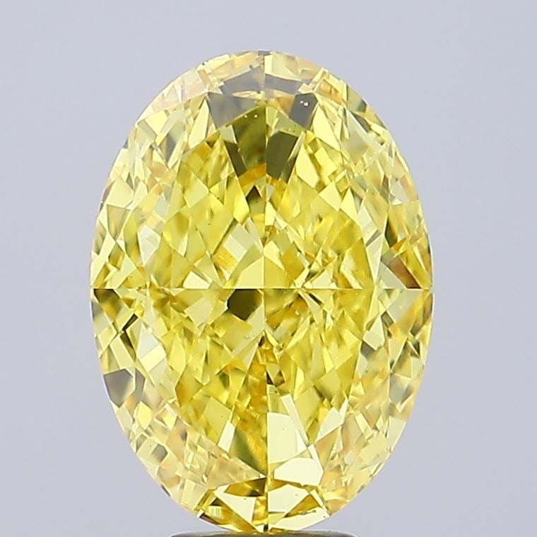 Loose Diamond - OVAL 9.04ct Fancy Vivid Yellow VS1: Loose Diamond - OVAL 9.04ct Fancy Vivid Yellow VS1 Source: This is a real non-mined Diamond that has been grown in a lab Shape: OVAL Carats: 9.04 Color: Fancy Vivid Yellow Certification: IGI Video: