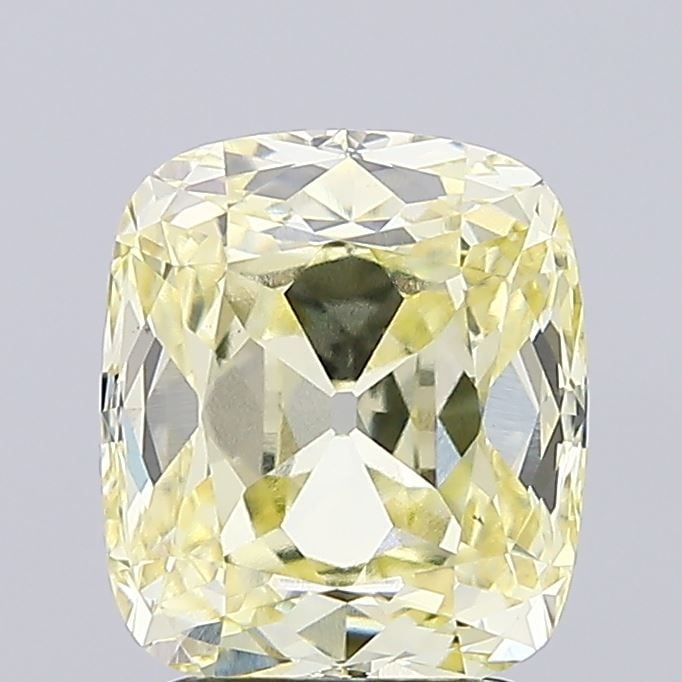 Loose Diamond - CUSHION 2.71ct Fancy Light Yellow VS1: Loose Diamond - CUSHION 2.71ct Fancy Light Yellow VS1 Source: This is a real non-mined Diamond that has been grown in a lab Shape: CUSHION Carats: 2.71 Color: Fancy Light Yellow Certification: IGI Vid