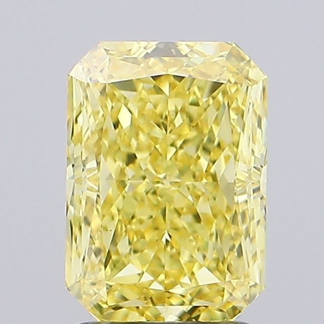 Loose Diamond - RADIANT 2.01ct Fancy Vivid Yellow VS1: Loose Diamond - RADIANT 2.01ct Fancy Vivid Yellow VS1 Source: This is a real non-mined Diamond that has been grown in a lab Shape: RADIANT Carats: 2.01 Color: Fancy Vivid Yellow Certification: IGI Vid