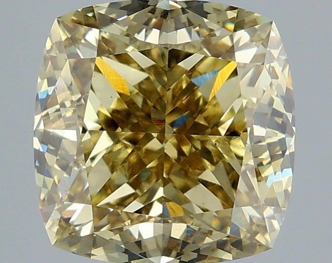 Loose Diamond - CUSHION MODIFIED 4.02ct Fancy Intense Yellow VS2: Loose Diamond - CUSHION MODIFIED 4.02ct Fancy Intense Yellow VS2 Source: This is a real non-mined Diamond that has been grown in a lab Shape: CUSHION MODIFIED Carats: 4.02 Color: Fancy Intense Yellow 