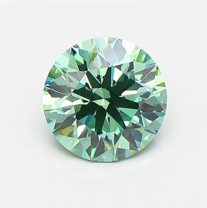 Ideal Loose Diamond - ROUND 2.02ct Fancy Vivid Green VVS2: Ideal Loose Diamond - ROUND 2.02ct Fancy Vivid Green VVS2 Source: This is a real non-mined Diamond that has been grown in a lab Shape: ROUND Carats: 2.02 Color: Fancy Vivid Green Certification: IGI Vi