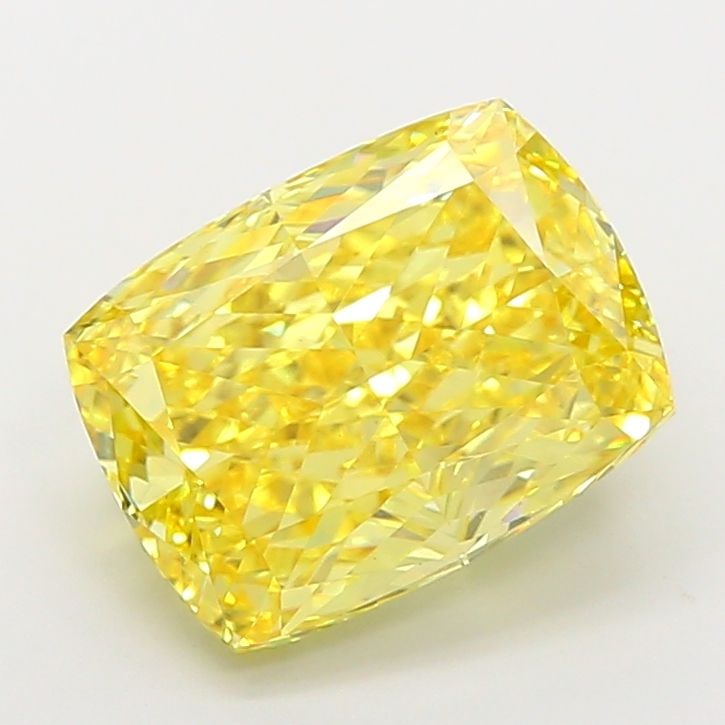 Loose Diamond - CUSHION MODIFIED 5.54ct Fancy Intense Yellow VS1: Loose Diamond - CUSHION MODIFIED 5.54ct Fancy Intense Yellow VS1 Source: This is a real non-mined Diamond that has been grown in a lab Shape: CUSHION MODIFIED Carats: 5.54 Color: Fancy Intense Yellow 
