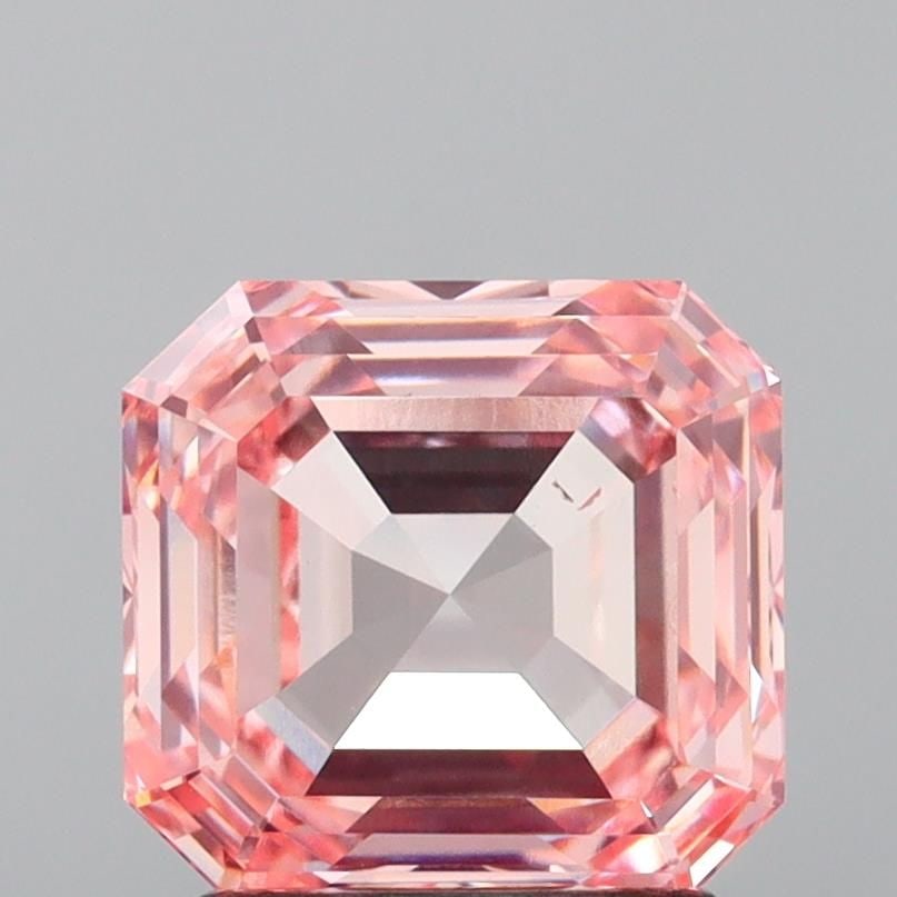 Loose Diamond - ASSCHER 2.03ct Fancy Intense Pink VS2: Loose Diamond - ASSCHER 2.03ct Fancy Intense Pink VS2 Source: This is a real non-mined Diamond that has been grown in a lab Shape: ASSCHER Carats: 2.03 Color: Fancy Intense Pink Certification: IGI Vid