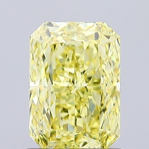 Loose Diamond - RADIANT 1.08ct Fancy Intense Yellow VVS2: Loose Diamond - RADIANT 1.08ct Fancy Intense Yellow VVS2 Source: This is a real non-mined Diamond that has been grown in a lab Shape: RADIANT Carats: 1.08 Color: Fancy Intense Yellow Certification: IG